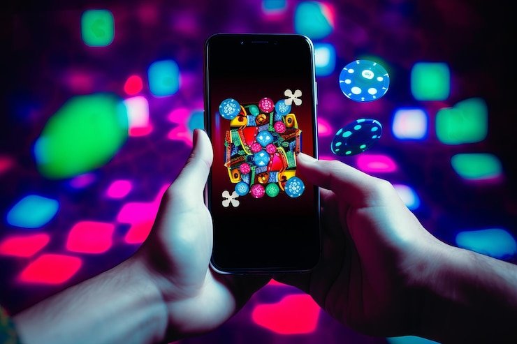 Ikan Jackpot gameplay interface on mobile showing fish targets and score display